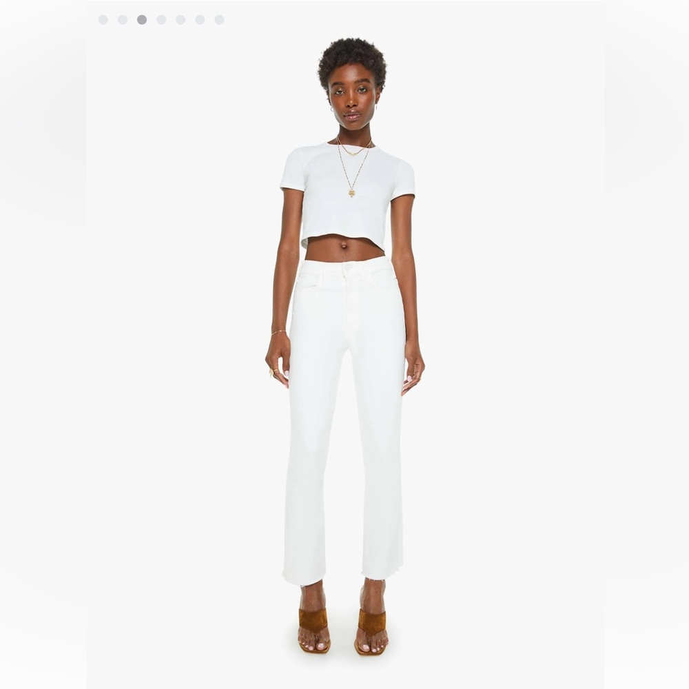 MOTHER White Ankle Jeans